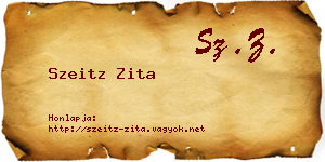 Szeitz Zita névjegykártya